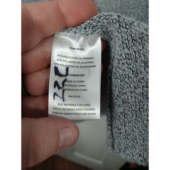 Absolutely Famous Woman M Cardigan Grey Sweater Rib Long Sleeve Cabin Core... - Picture 9 of 10